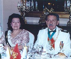 Pince Juan Arcadio, Grand Master of the Order of St. Eugene of Trebizond and Princess Maria Isabela.
